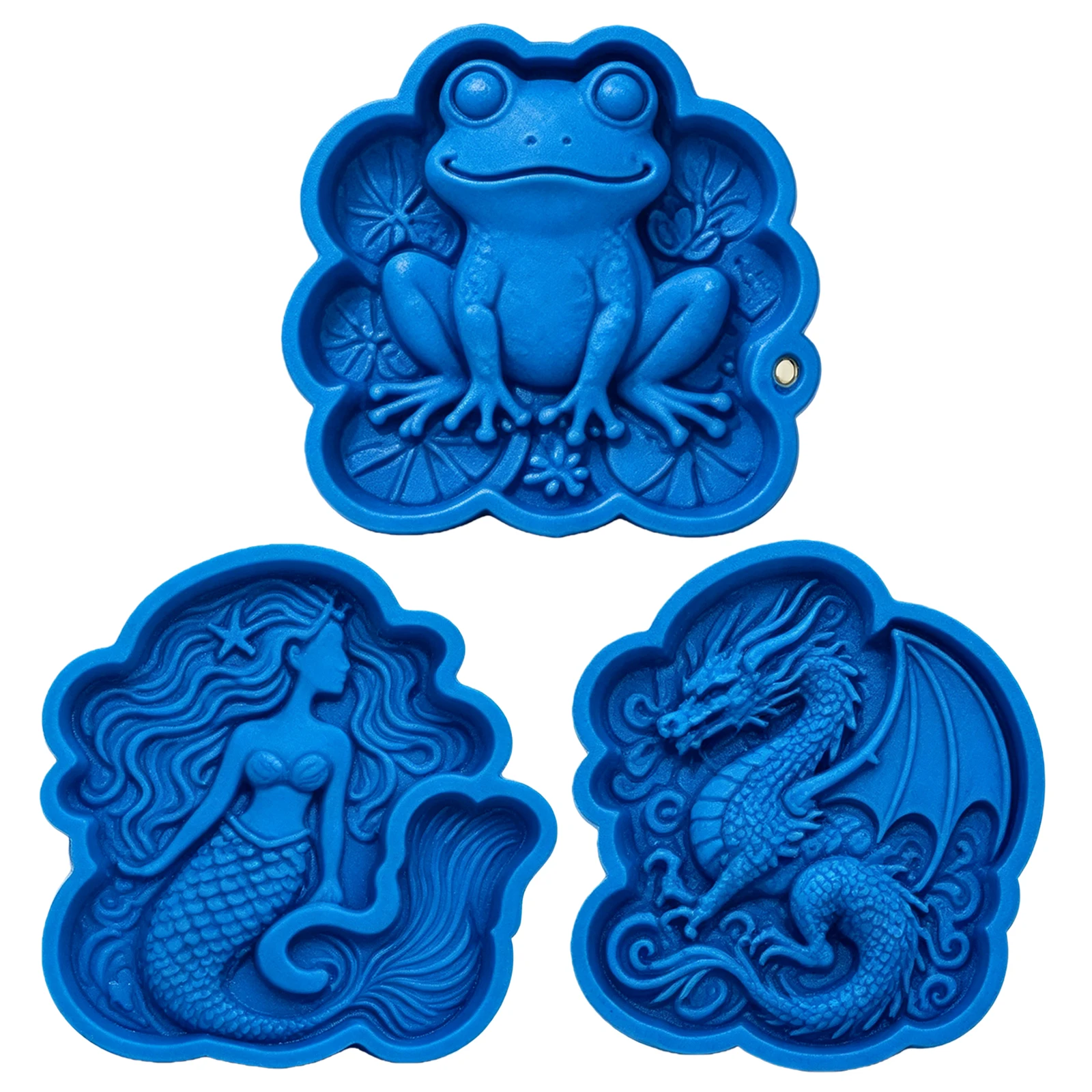 DIY Concrete Reusable Silicone Stepping Stone Garden Path Maker Dragon Frog Animal Pattern Patio Decor