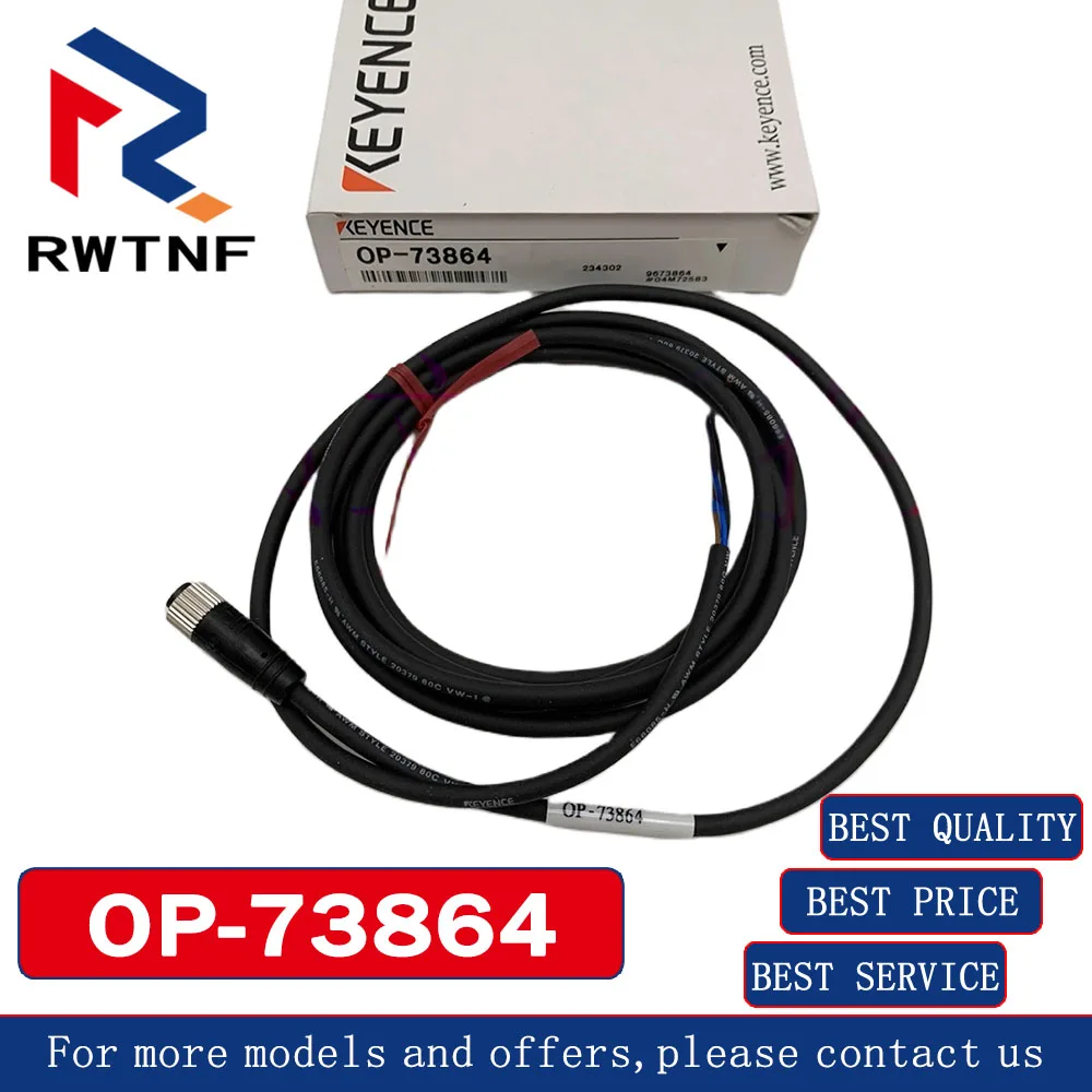 Brand New Genuine OP-73864 KEYENCE Connector cable M8 straight type 2 meters，warehouse stoc