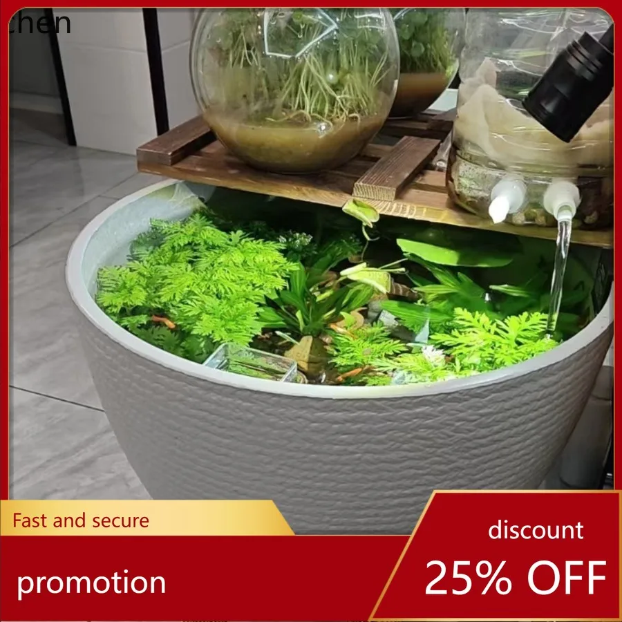 

YFY courtyard fish tank plastic ancient fish tank hydroponic tank water lily lotus pot turtle ecological landscaping fish