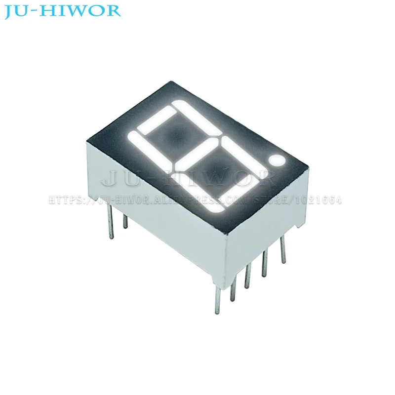 10szt 0,56 cala 10 pinów 5161AW 5161BW 1 bit cyfra 7 segment biały wyświetlacz cyfrowy LED Digitron wspólna anoda katoda C-C C-A