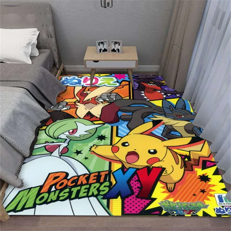 

Ковер с покемонами Пикачу Гардеvoir Чаризард Дизайн для детской комнаты Игровая комната Мягкий нескользящий моющийся большой напольный коврик
