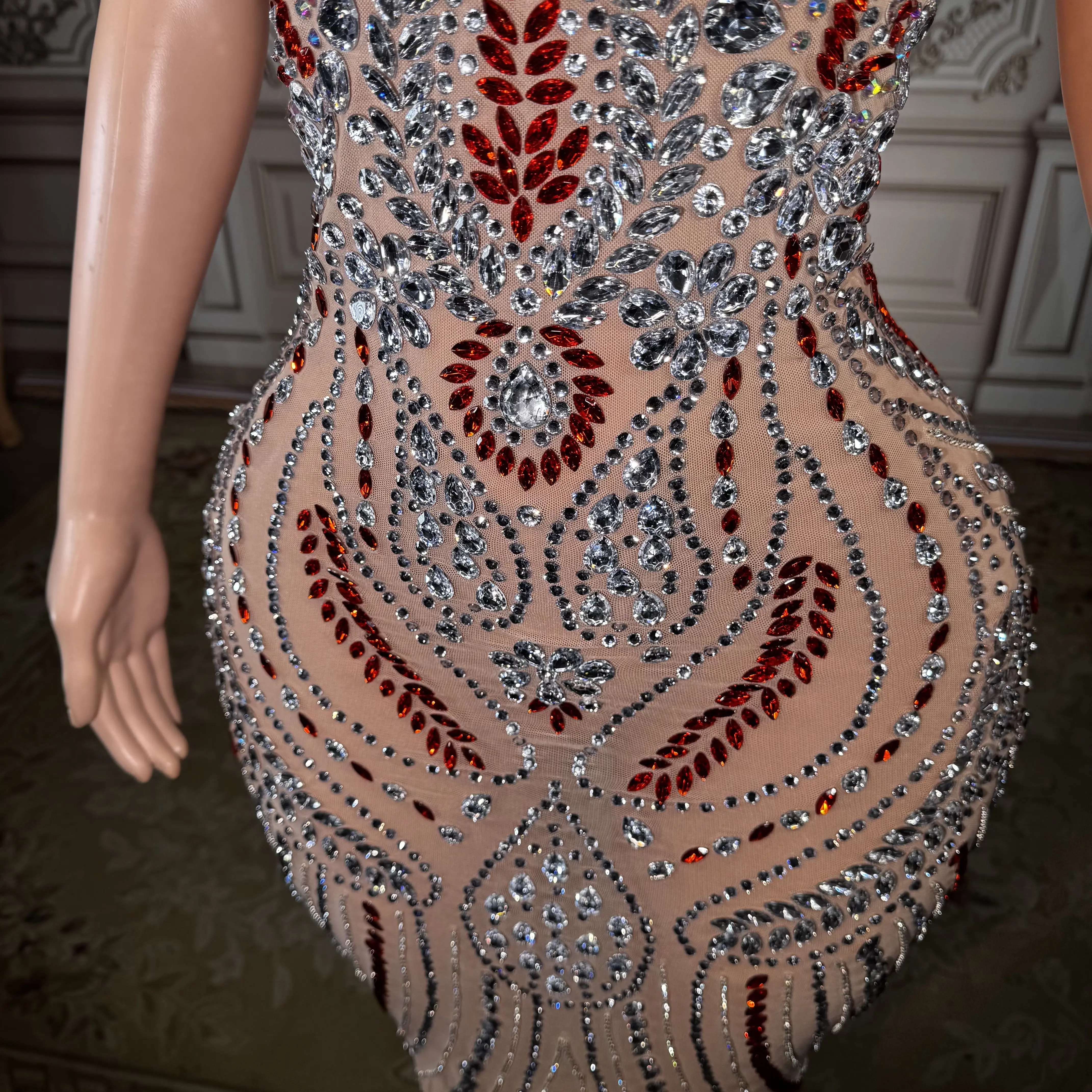 ZD Abito da sera elegante sexy con strass Abito da festa di lusso da donna Abito da ballo scintillante Abito lungo formale 2025 Moda all'ingrosso