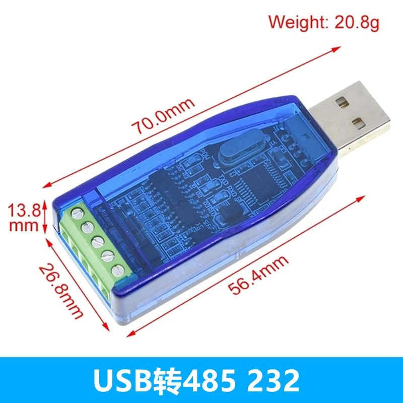 เกรดอุตสาหกรรม usb to rs485 rs232 โมดูลการสื่อสาร 2-way half-duplex serial port line converter การป้องกัน TVS