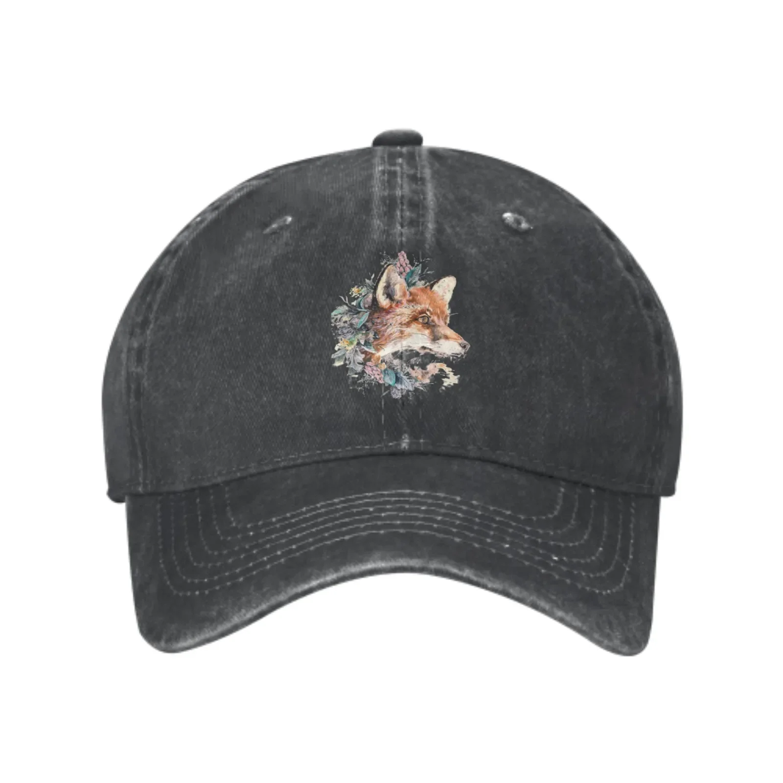 Red Fox Design Baseball Cap Adult Hat Cotton Fashion Caps Summer Couple Outdoor Travelling Casquette Daily Fishing Sunhats