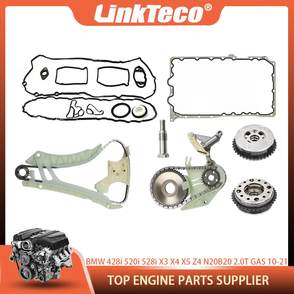 Timing Chain Kit Head Gasket Set For BMW E89 F20 F36 F80 125i 228i 320i 420i 428i 520i 528i X3 X4 X5 Z4 N20B20 2.0T GAS 10-21