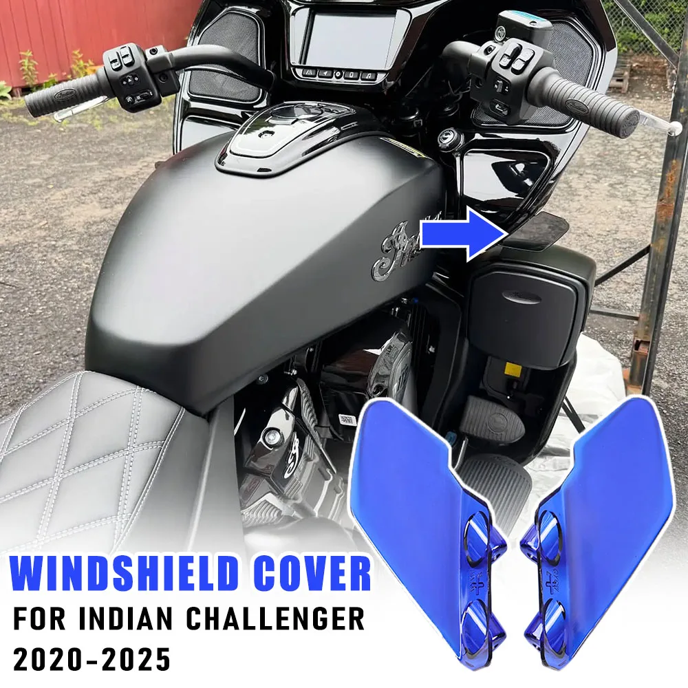 

Accessories Motorcycle NEW Headlight Fairing Air Deflector For Indian Challenger 2020-2025 PC Windshield Cover Colorful Durable