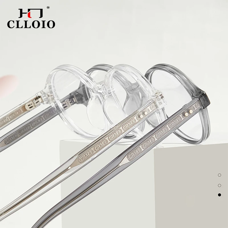 CLLOIO Oval Retro Anti Blue Ray Myopia Glasses Women  Photochromic Customization Glasses Autumn Winter Ambience Reading Glasses