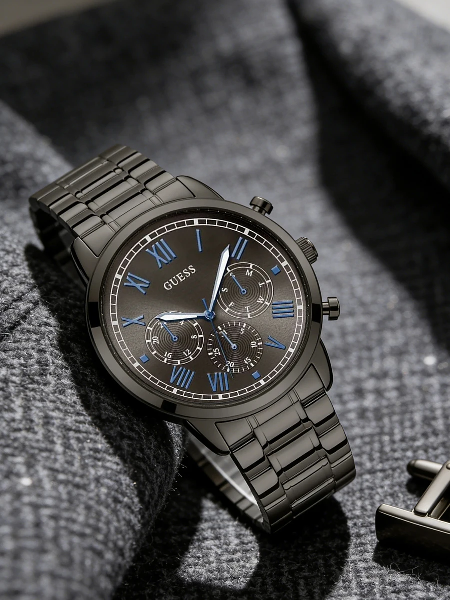 Smartwatch Guess - Męski zegarek biznesowy GUESS, wielofunkcyjny, koperta