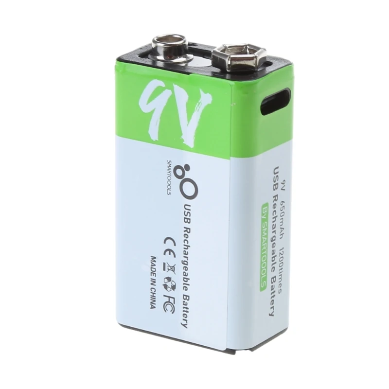 Lithium Batteries 9V USB Rechargeable Battery 650mah Batteries Household