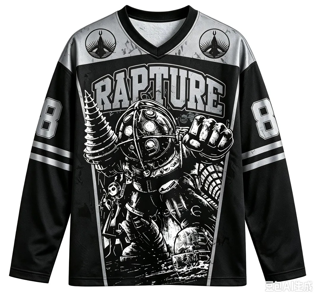 Biochemical Battleground Rapture 3D-Druck, Frühling/Herbst, Langarmshirt für Herren, atmungsaktiv, schnelltrocknend, Sport- und Streetwear, V-Ausschnitt-Oberteil – Detail 4