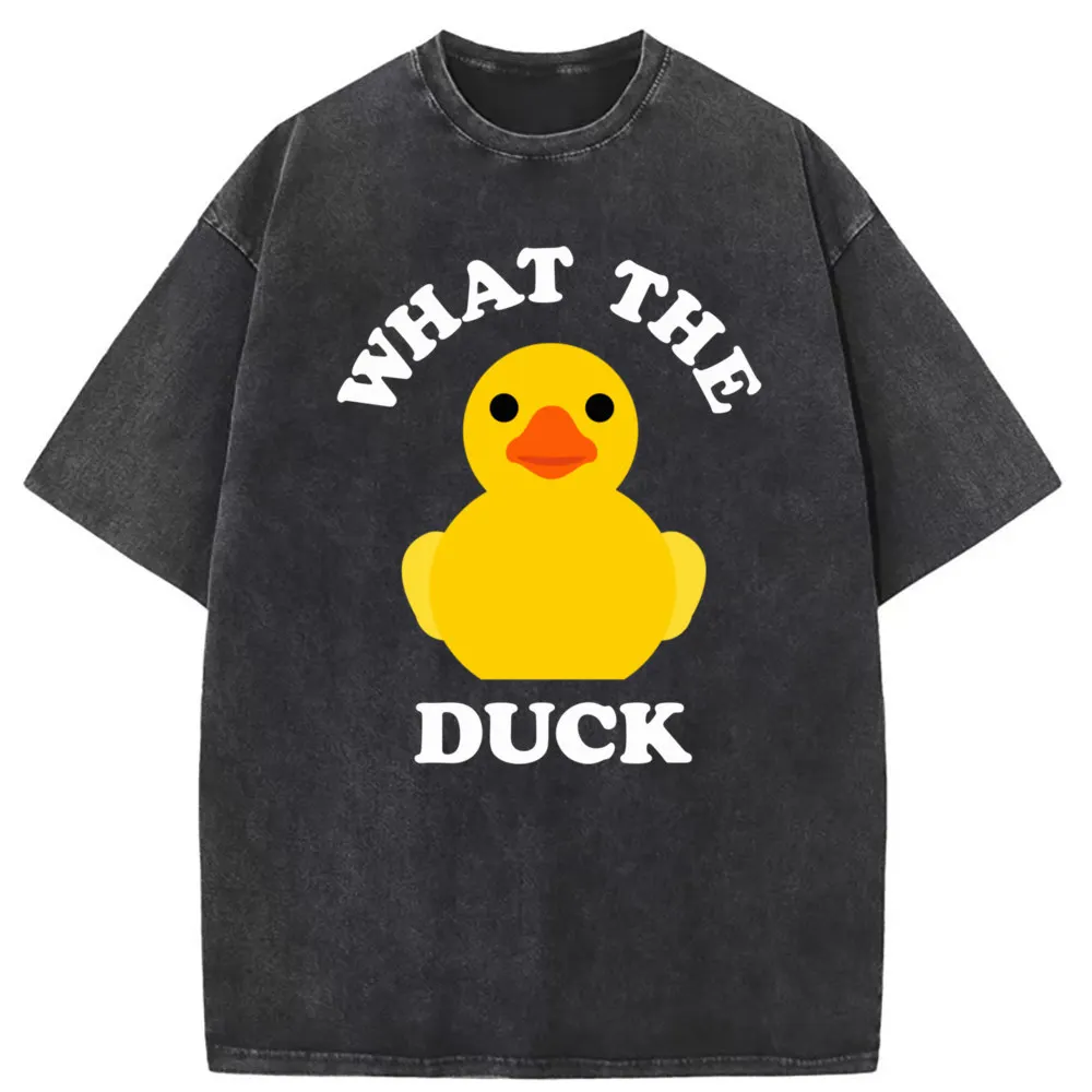 What The Duck Cute Rubber Duck Men Vintage T-shirts Bird Printed Sweatshirts Mother Day Tshirts Men Long Sleeve Party Clothing