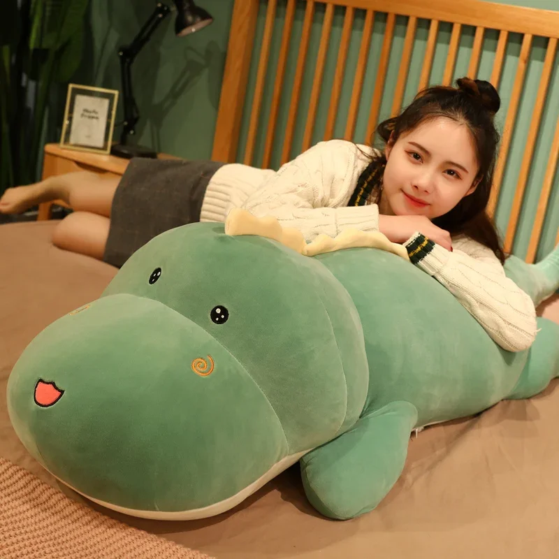 Neue Huggable Große Lange Nette Dinosaurier Plüsch Spielzeug Weiche Cartoon Tier Krokodil Gefüllte Puppe Freund Kissen Kind Mädchen Geburtstag Geschenk – Detail 4