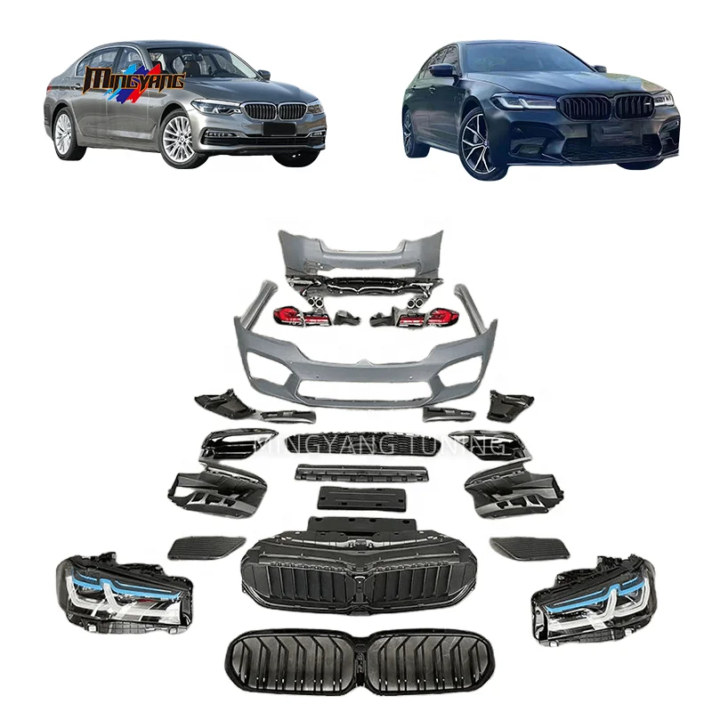 

Modification PP Plastic G30 Pre Upgrade to F90 LCI M5 Style Car Bumpers Accessories Bodykit Led Headlight for 5 Series G30 1