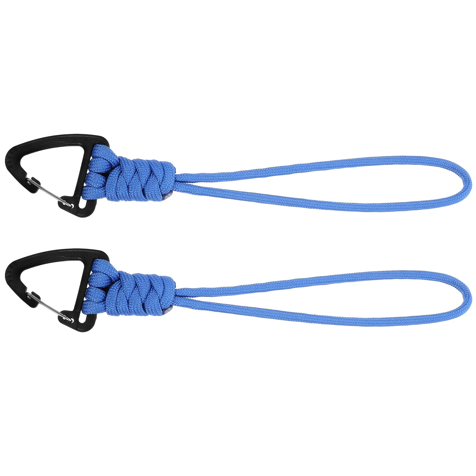 

2pcs Adjustable Woven Lanyard with Carabiner Hook for Camping Hiking Tools Keychain Holder Bag Strap Outdoor Adventure Gear