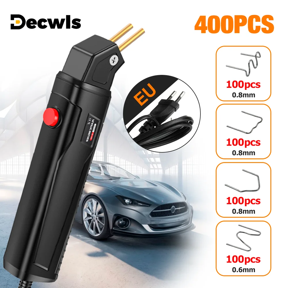 100W Hot Stapler Kit for Car Bumper Repair 400 PCS Plastic Repair Welding Nails Welding Tools Plastic Repair Kit Rapid Heating
