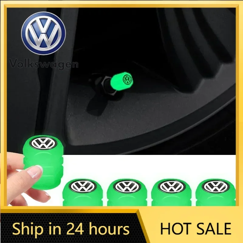 

Новые светящиеся колпачки на ниппели для колес Volkswagen VW Golf 4/7, 4 шт., флуоресцентно-зеленые, 2026 год