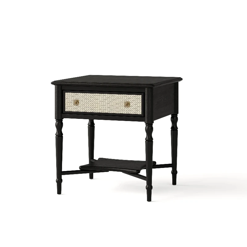 LMM French original contrasting color antique style bedside cabinet solid wood retro sofa edge few