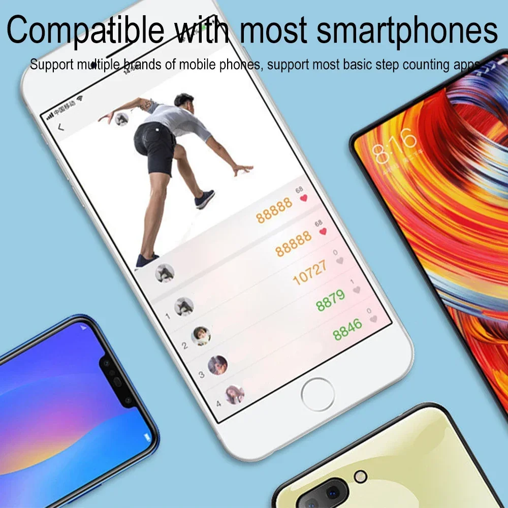 Desk Walking Swing Shaker Mobile Phone Stand Holder Pedometer Brush Stepper Phone Wiggler Counter