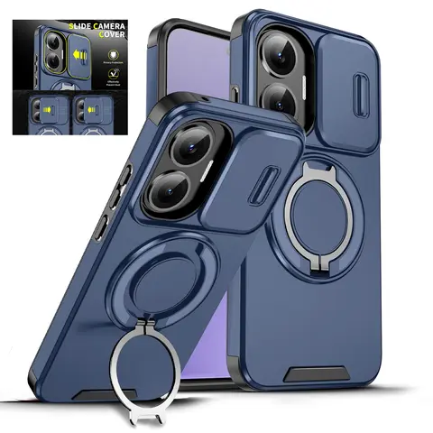For Mi Poco X7 X6 Pro Magnetic Rotating Bracket Phone Case For Poco F7 Ultra C75 C71 Smart Sliding Window Anti Fall Phone Case
