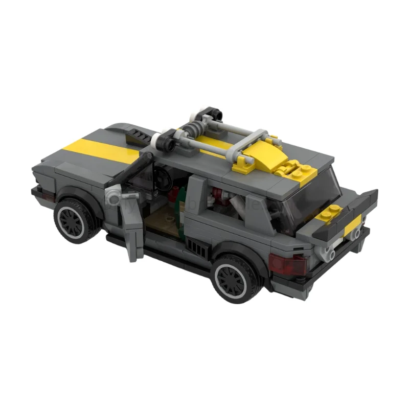 Retro Compact Rally Car MOC Building Blocks Vintage Race Vehicle Model DIY Assembly Brick Set Desktop Diorama 460PCS