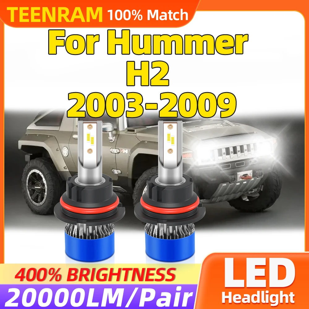 120W Canbus Car Headlight Bulbs 6000K White 12V Auto Lamps 20000LM High Power For Hummer H2 2003 2004 2005 2006 2007 2008 2009