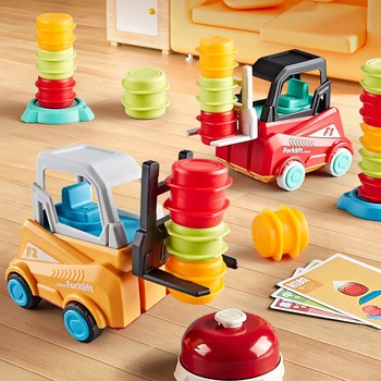 Crazy Forklift Training Ability To Respond Color Stacking Toy Interactive Board Game Early Educational Parent-child Matching Kid