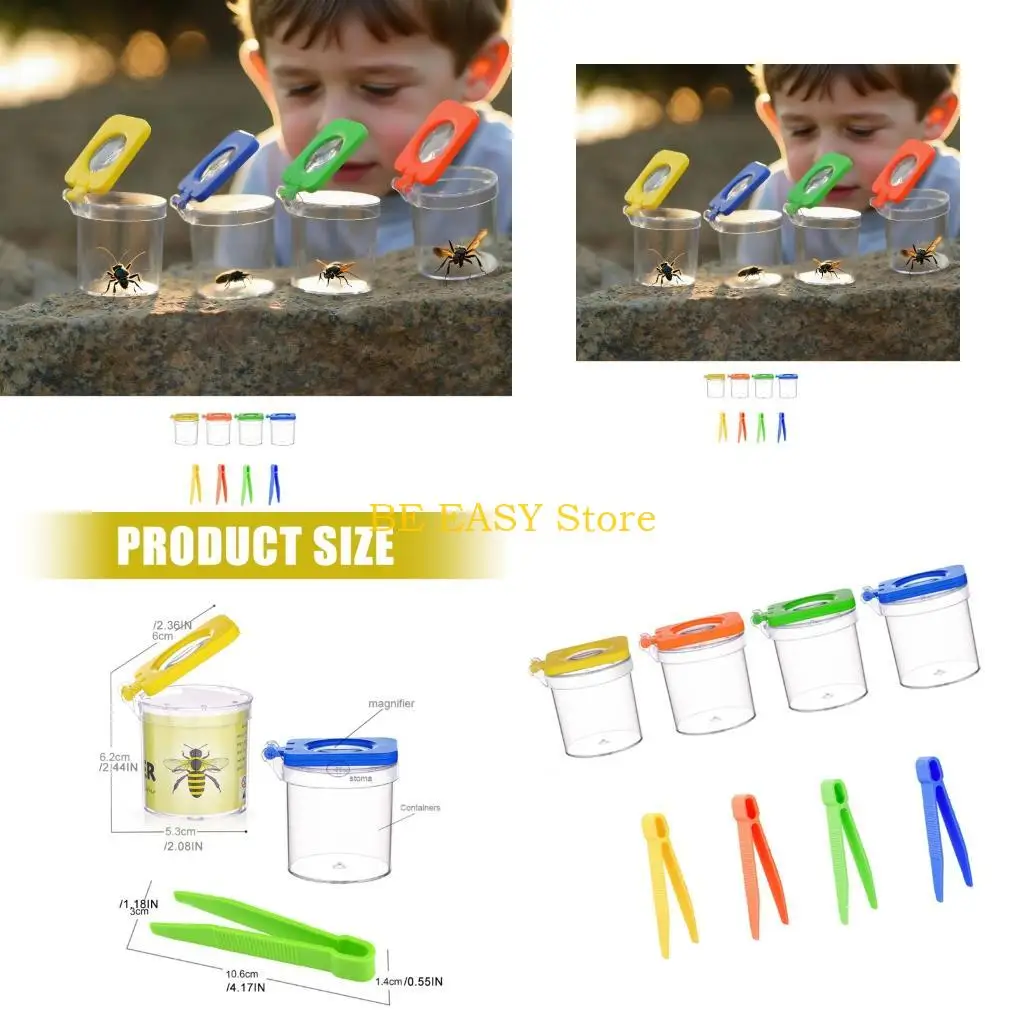 E28F Children Discovery Viewer Set with 4 Study Cups and Tweezers