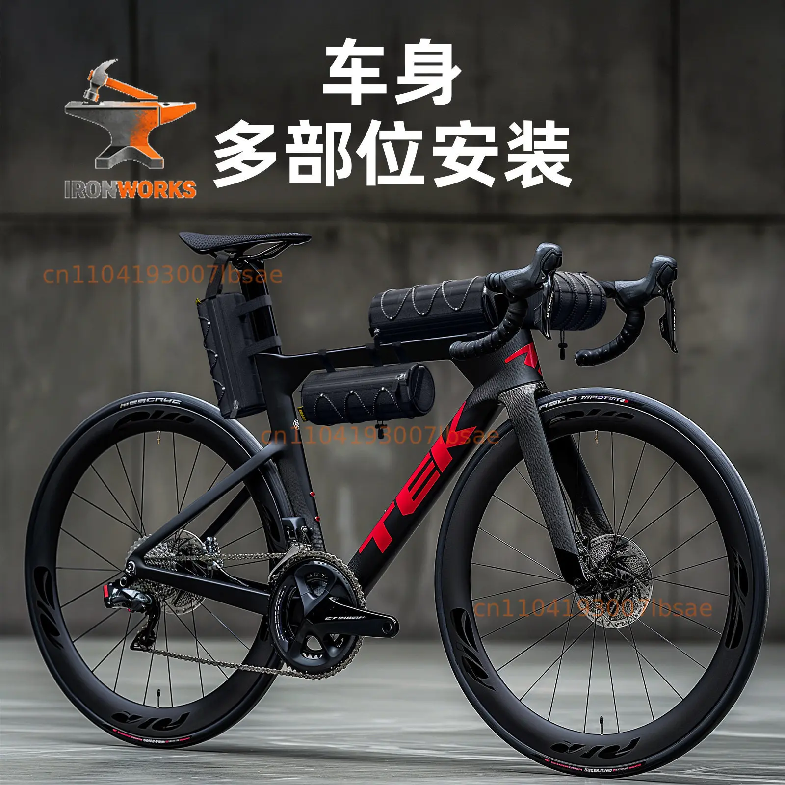 Foreign trade ENLEE bicycle multi-functional front bag, large-capacity storage tube bag, waterproof riding front bag