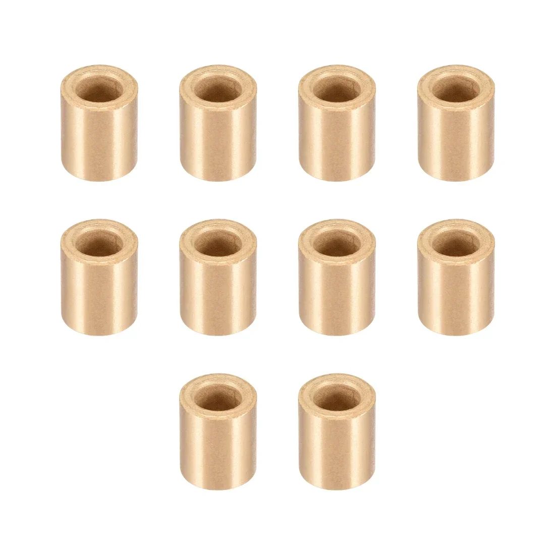 

10pcs Self-Lubricating Bearing Sleeve, 6mm Bore x 10mm OD x 12mm Length Sintered Bronze Bushings