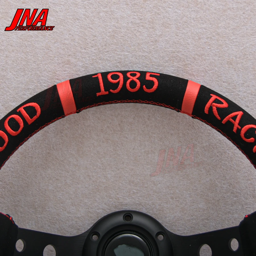 13 بوصة JDM الانجراف سباق عجلة القيادة لا سباق جيد الداعا الشرطة 1985 جلد الغزال ضبط عجلة القيادة PC-ST20