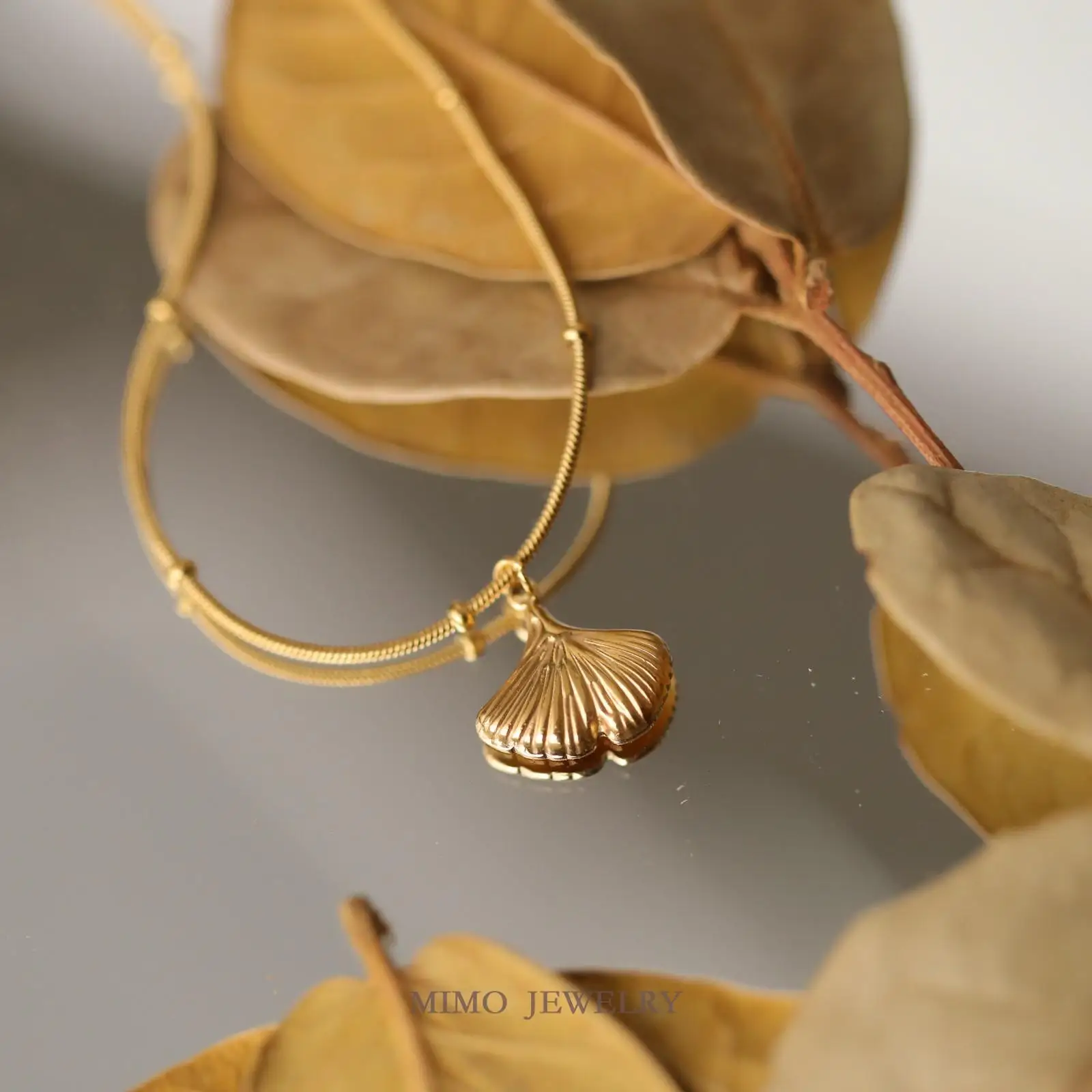 Romantic Ginkgo Leaves As Token of Autumn Winter Charms Pendant Supplies DIY Hand Stainless Steel Gold Plated Accessories
