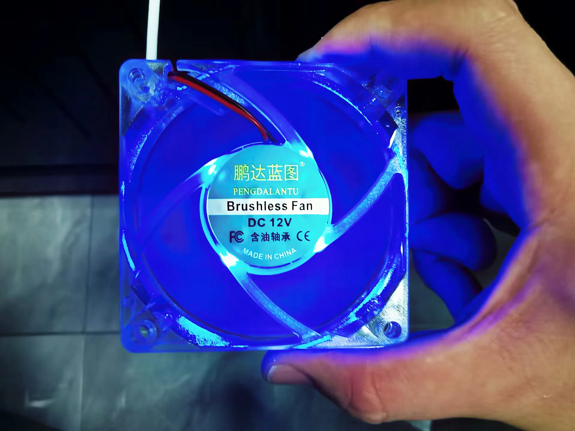 Brand-new 7015 DC brushless 7CM cm 12V 0.22A blue LED transparent computer chassis cooling fan 70*70*15MM