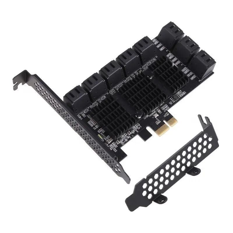 

652F Expansion Card III Adapter PCIE 1X Ports SATA3.0 Controller Card