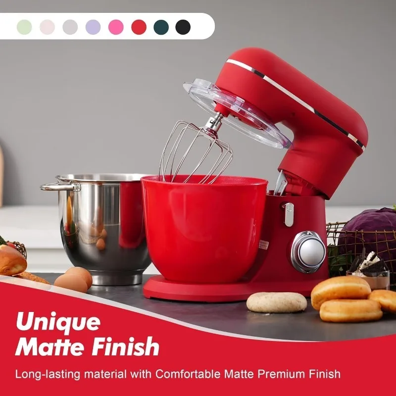 Kitchen in The Box Stand Mixer Matte Finish Mixer for Daily Use with Egg Whisk Dough HookFlat Beater Hot Selling Products