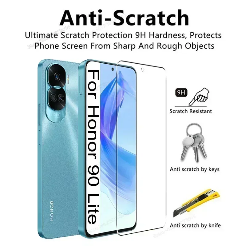 6 em 1 9H Vidro Para Honor X8 X9 X7 X6 X6A X7A X8A X7B X8B Filme Temperado Para Honor 90 Smart 50 70 200 Lite Protetor de Tela de Lente