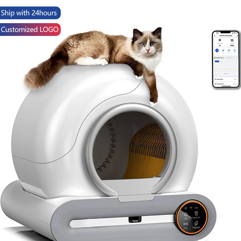 

Automatic Cat Litter Box Smart App Control Self Cleaning Litter Boxes Cat Sandbox Electronic Pet Toilet Cat Supplies