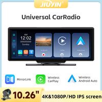 10.26 inch Car DVR 4K Dash Cam Dual Lens Wireless Carplay & Android Auto Video Recorder Monitor GPS Navigation 5G Wifi FM AUX