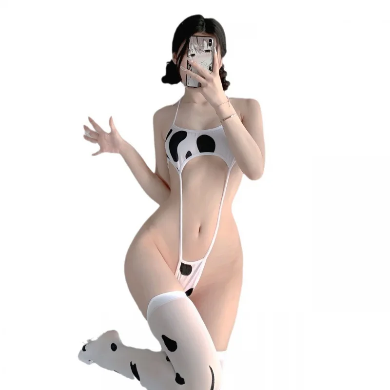 Sexy Lingerie Playful Cute Cow Maid Uniform Seductive Sexy Cosplay Suit Sexy Skirt  Porn  Sexy Costume Women  Anime