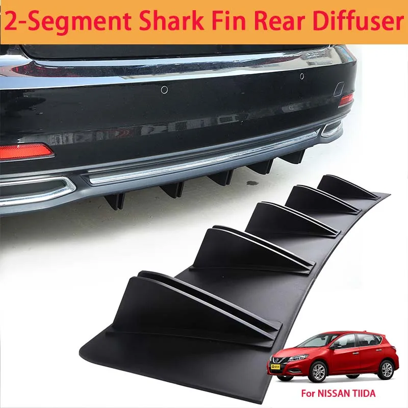 For NISSAN TIIDA Shark Fin Rear Diffuser Split Chassis Spoiler Auto Aerodynamic Parts Aerodynamic Modification