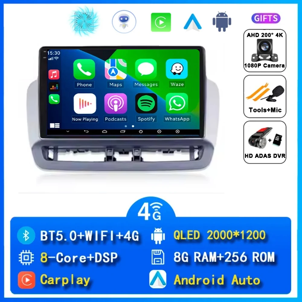 12G + 256G QLED Touchscreen Voor Seat Ibiza 2012-2015 Android 15 Auto Radio Auto Multimedia Video speler 5G WIFI BT GPS Navigatie