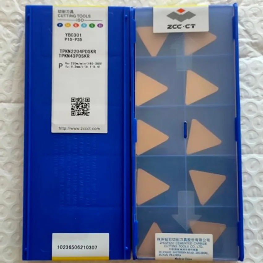 TPKN2204PDSKR YBC301/TPKN2204PDSKL YBC301 TPKN2204PDSKR TPKN2204PDSKL TPKN2204 TPKN43 ZCC.CT CNC carbide inserts 10pcs/box