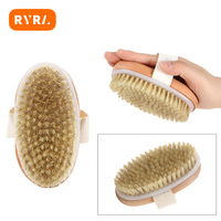 Body Brush Natural Bristle Dead Skin Remover Anti Cellulite Exfoliates Blood Circulation Health Massage Tools Hemu Bathing Brush