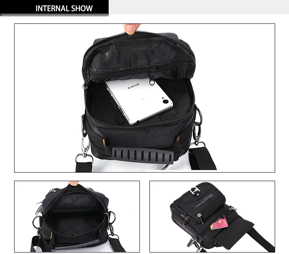 Sports  Men Messenger Nylon Bag Outdoor Multifunction Travel Bags Waterproof Phone Shoulder 2024 New Crossbody Pockets Sac bolso