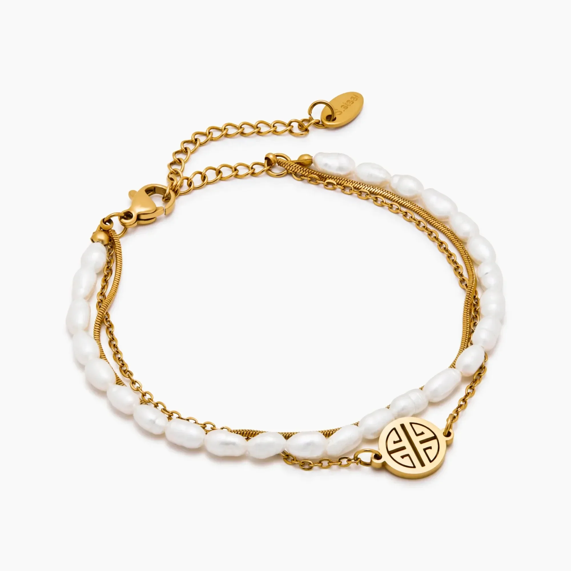 SUNSHINE PEARL BRACELET Gold Layered Dainty Freshwater Pearl Stacking Jewelry Delicate Adjustable Chain Gift for Her Birthday