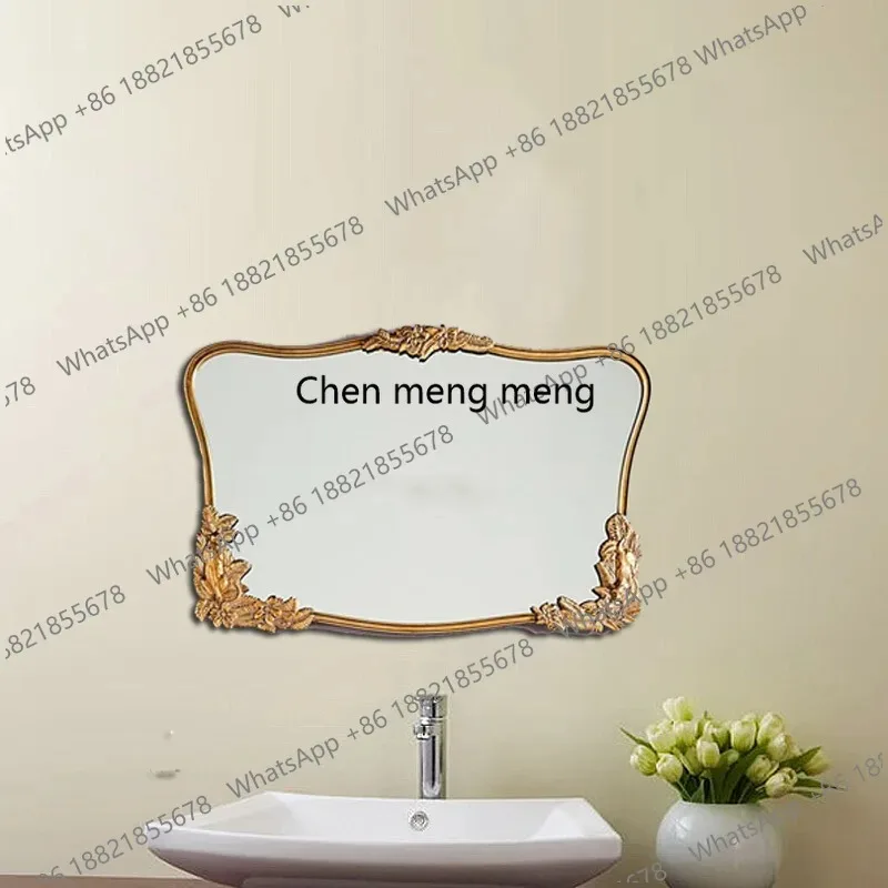 R American-style foyer entrance wall-mounted mirror European-style home decoration, decorative mirror