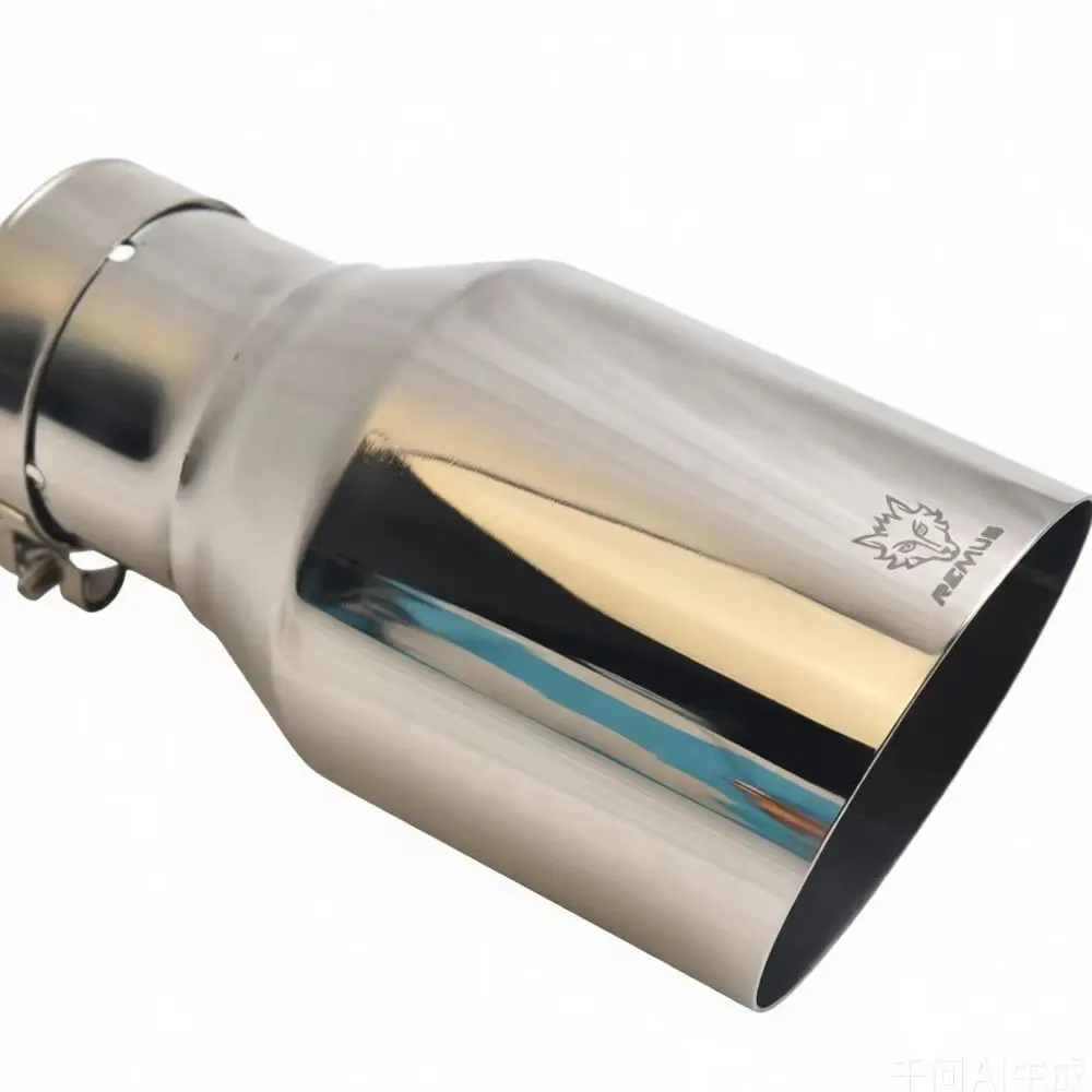 

Серебристый автомобильный выхлопной трубы из нержавеющей стали 304, угол 2,5 дюйма, 4,5 дюйма, одна трубка, аксессуар для модификации автомобиля для повышенных выступлений