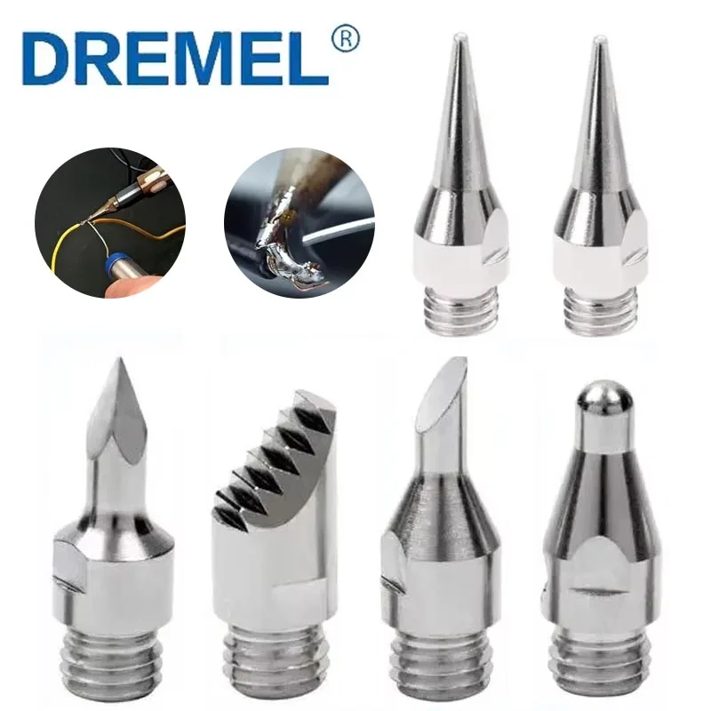 

Dremel 201/204 Welding Tips Tool Gas Soldering Iron Stamping Head Soldering Torch Tip for Soldering Melting Hot Cut Accessories