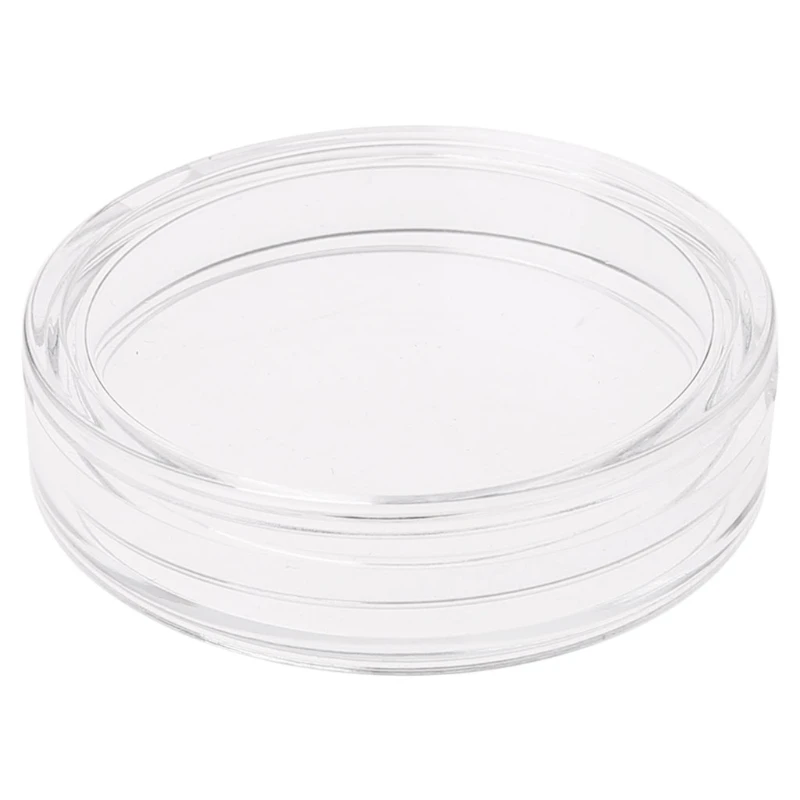 D0AD Round Acrylic Coin Storage Box Competition Award Badge Brooch Holder