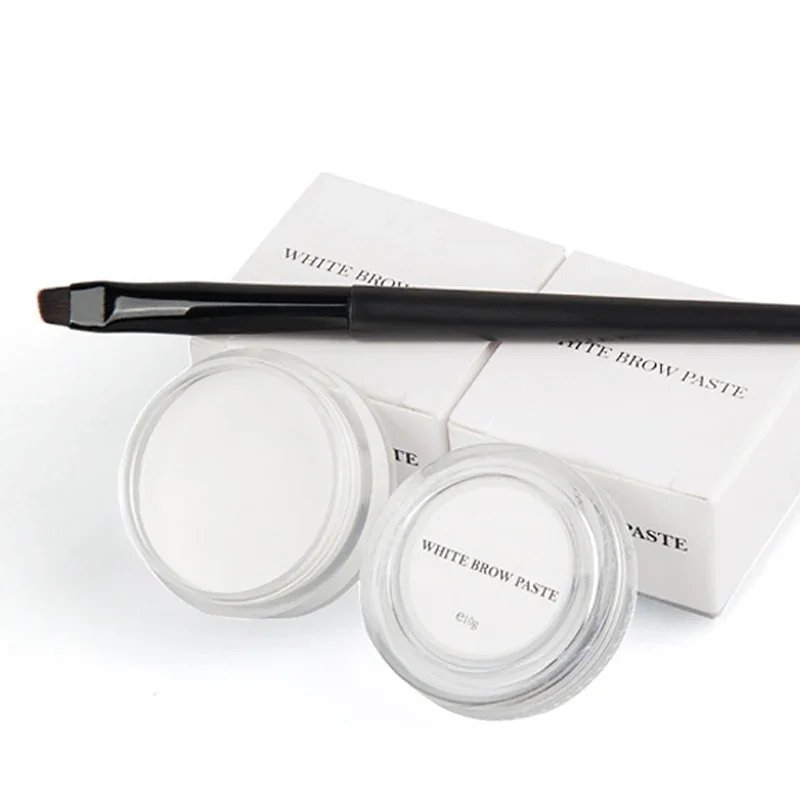 1pcs White Mapping Paste 10g Microblading Eyebrows Shape Mark Tools Brows Contour Design Paste with 1pcs Brush