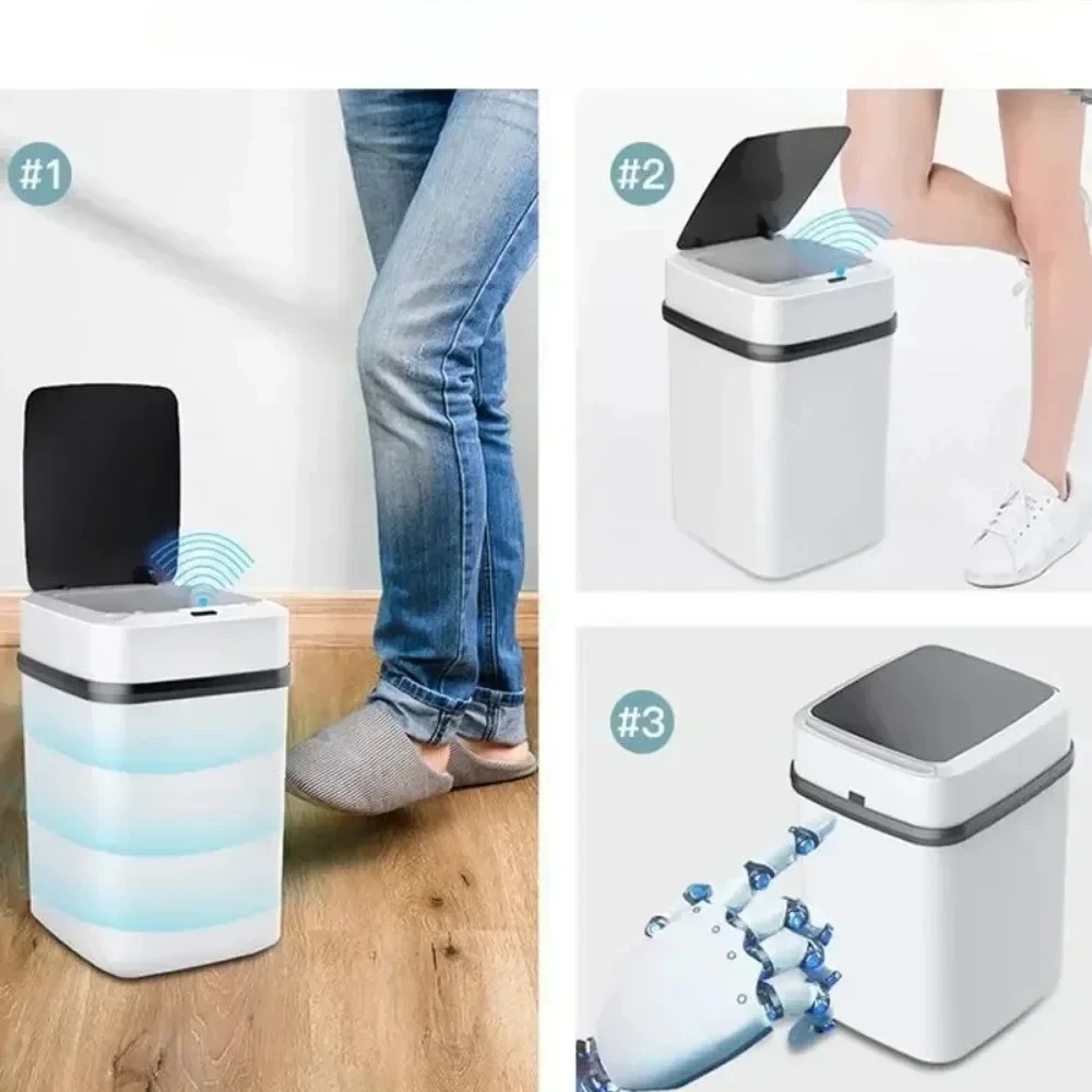 Küche Mülleimer 13L Badezimmer Touch Mülleimer In Die Toilette Smart Müll Eimer Abfall Bins Mülleimer Smart Mülleimer Küche